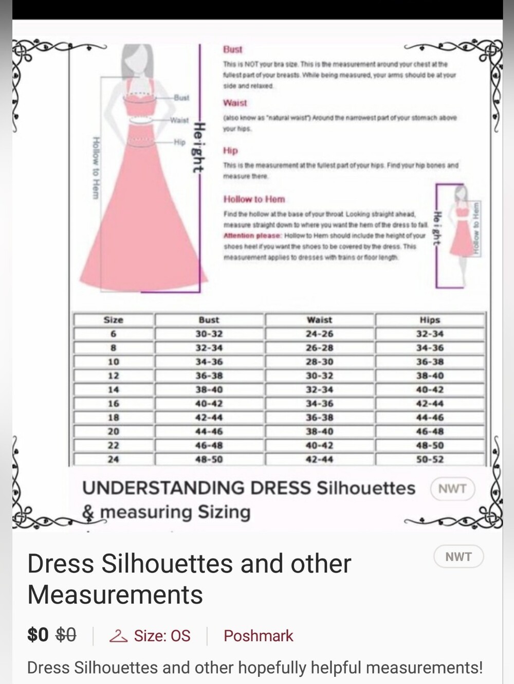 Size Guide Charts For Reference only!!! - Picture 3 of 10